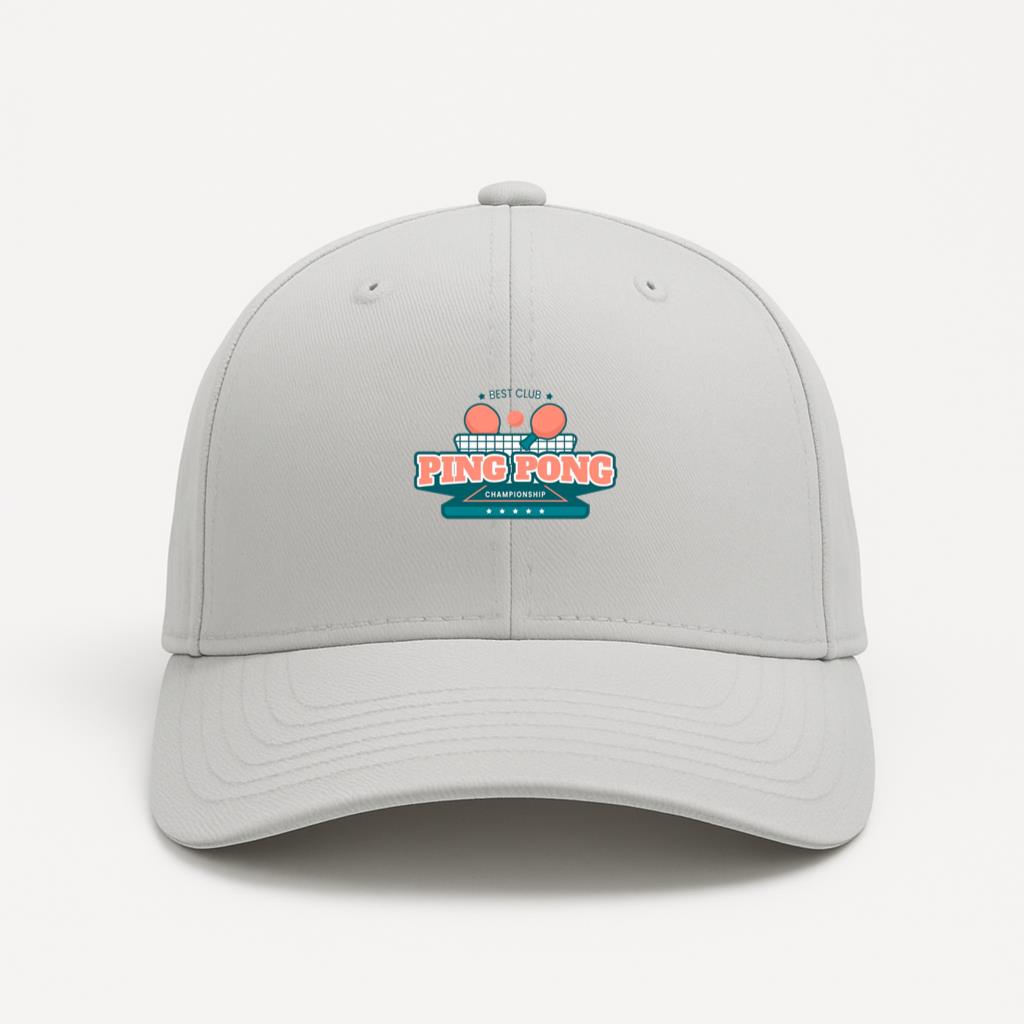 Design Confident Table Tennis Flat Design Cap