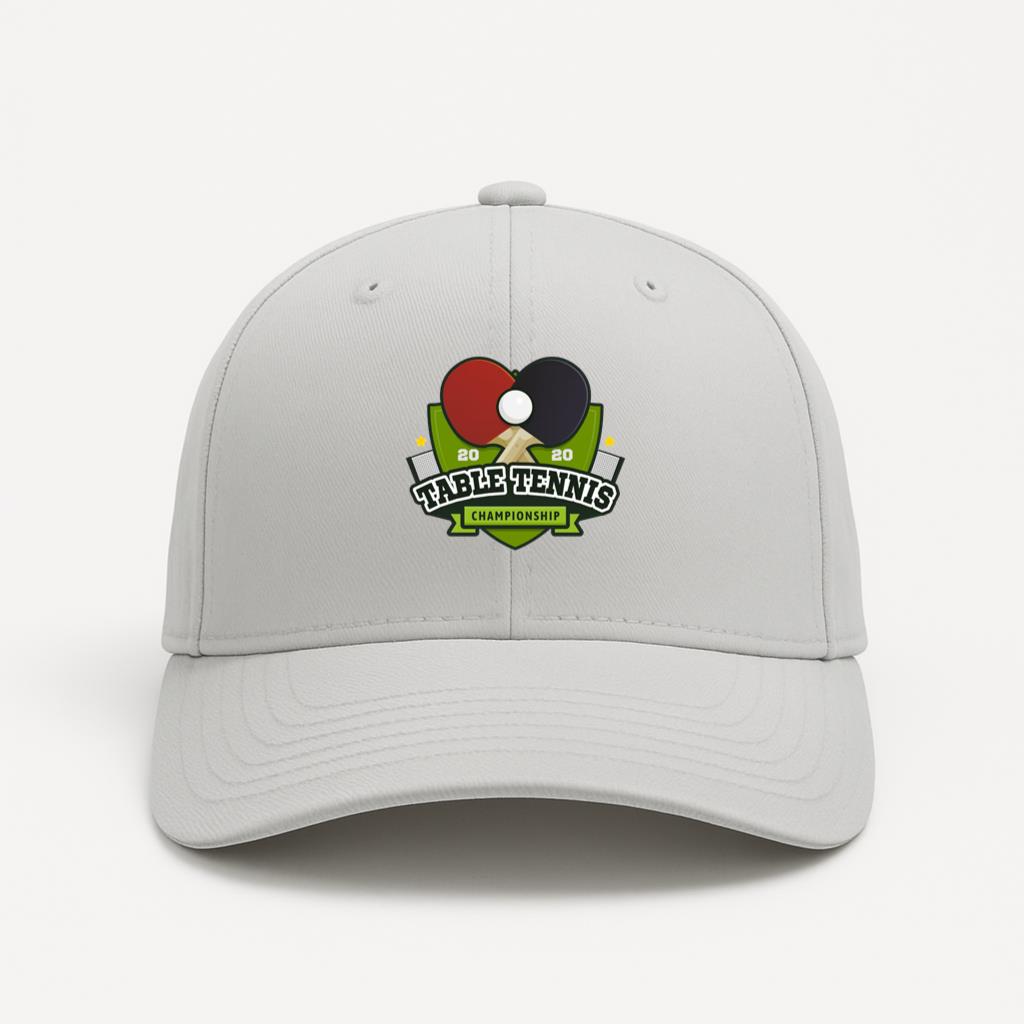 Design Table Tennis Confident Cartoon Style Cap