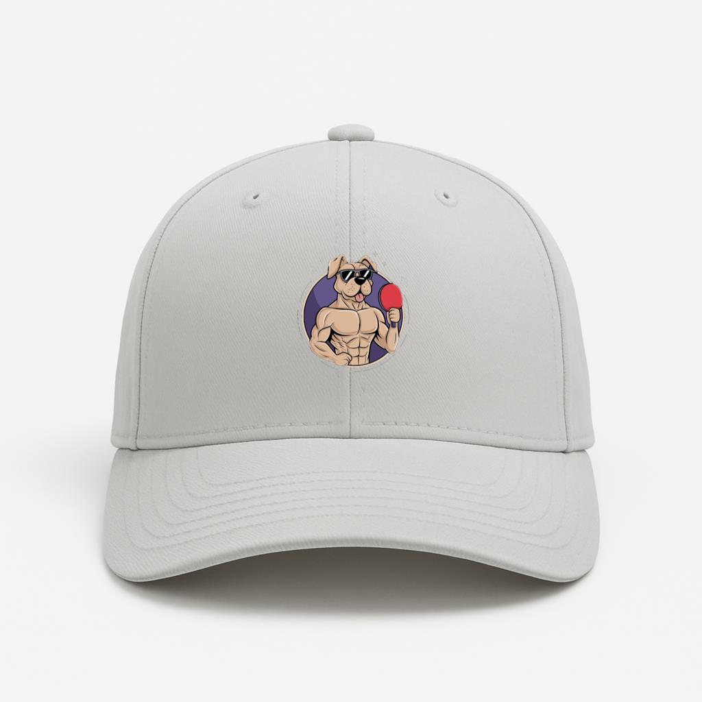 Dog Confident Table Tennis Cartoon Style Cap