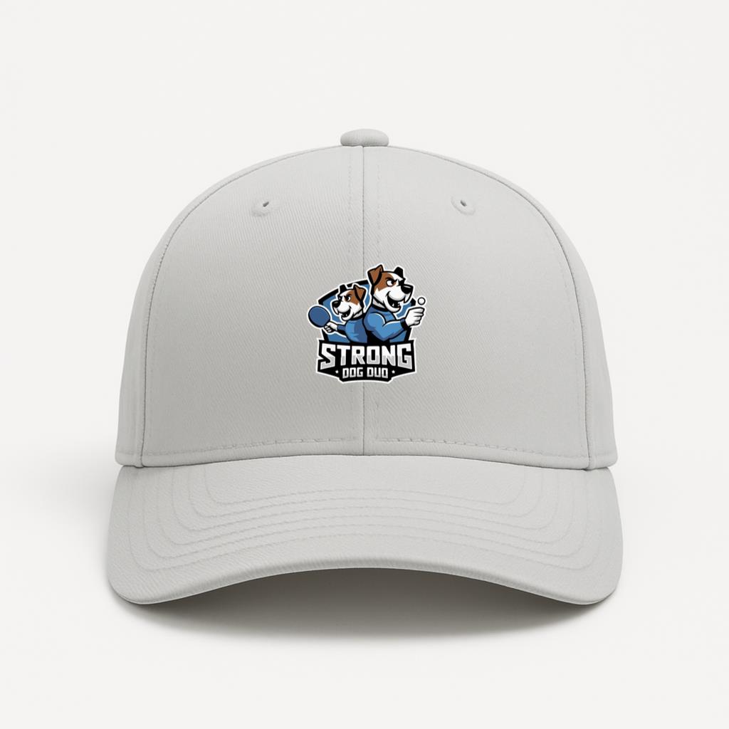 Dog Table Tennis Confident Flat Design Cap
