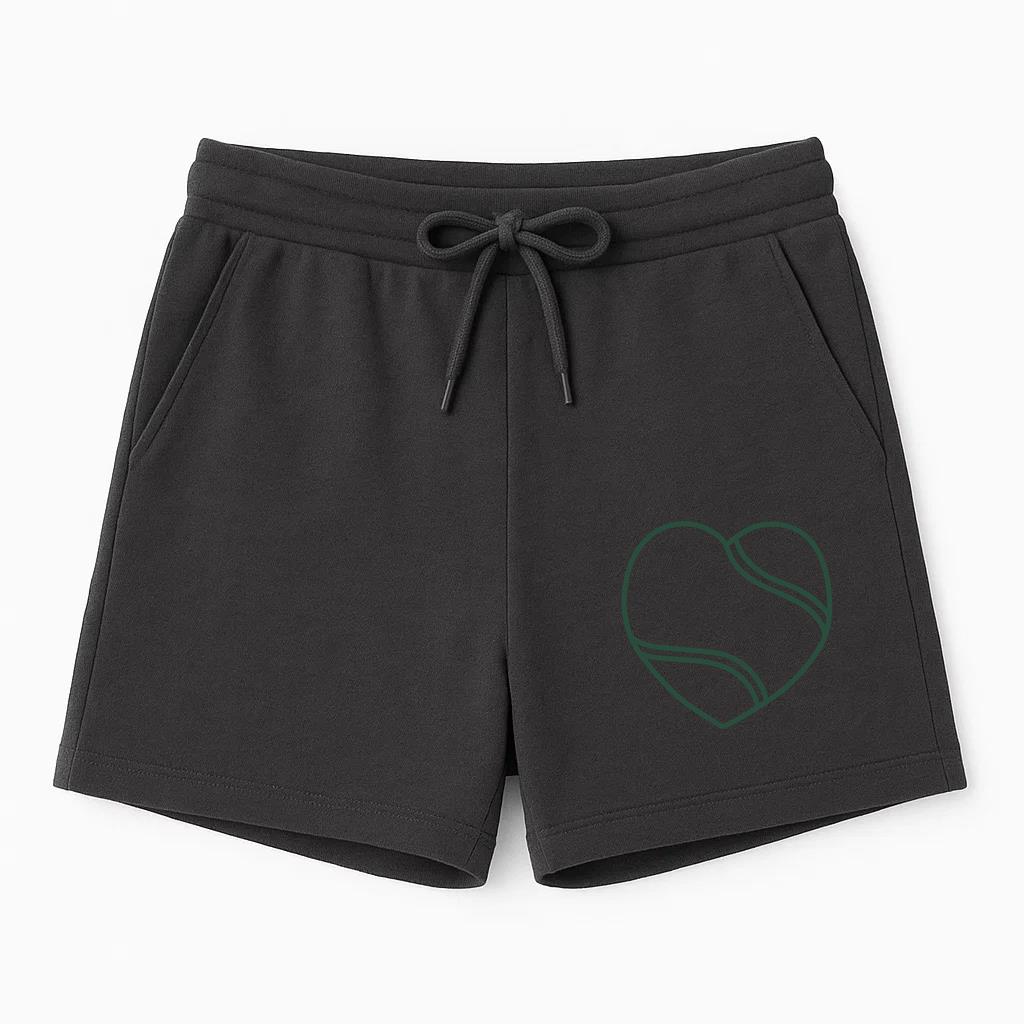 Heart Shaped Tennis Ball Stroke Outline Short