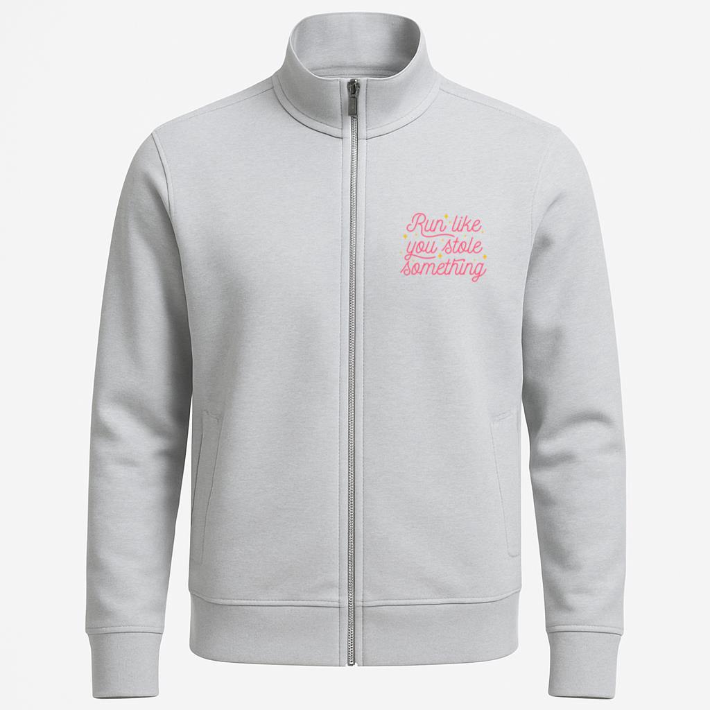 Running Lettering Quote Badge Jacket