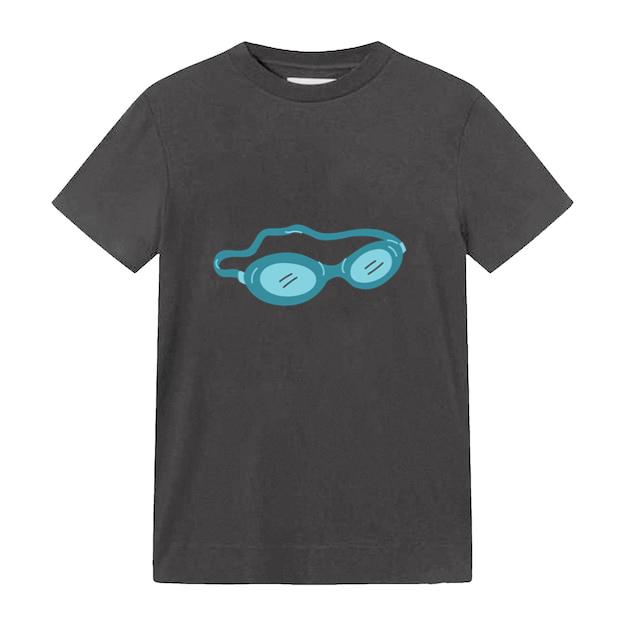 Swimming Flat Goggles Swimming T-Shirt