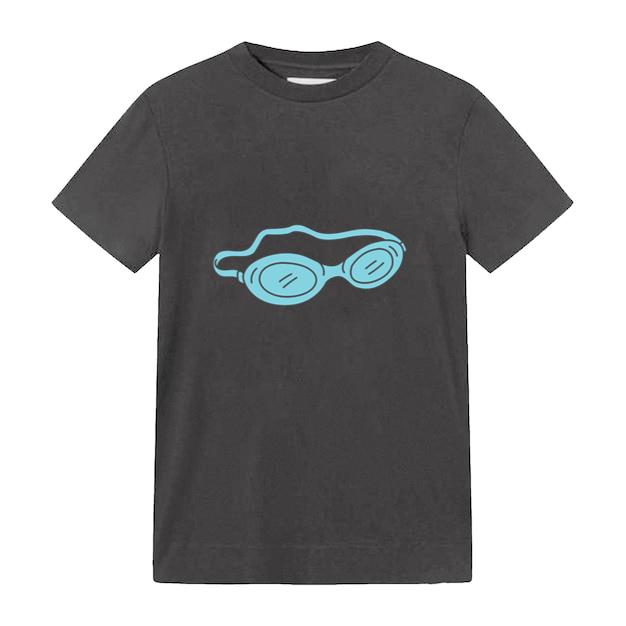 Swimming Goggles Cut Out Swimming T-Shirt