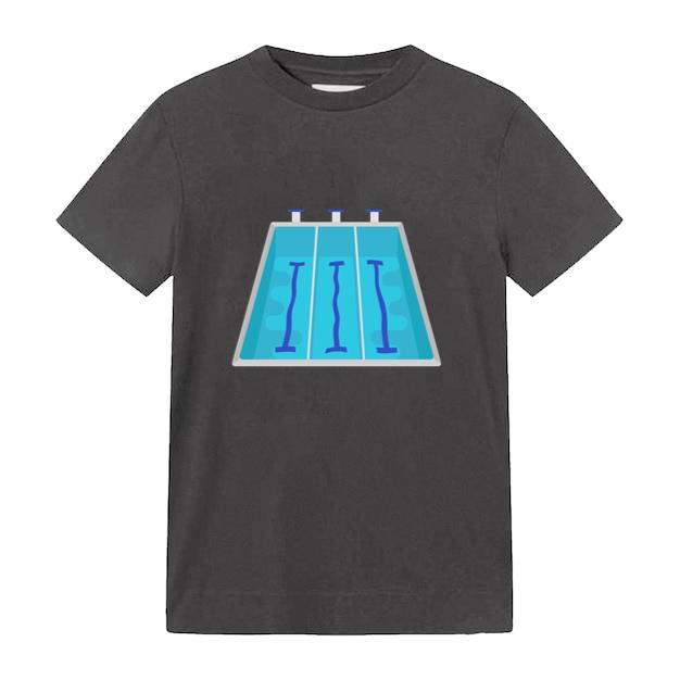 Swimming Pool Flat Swimming T-Shirt